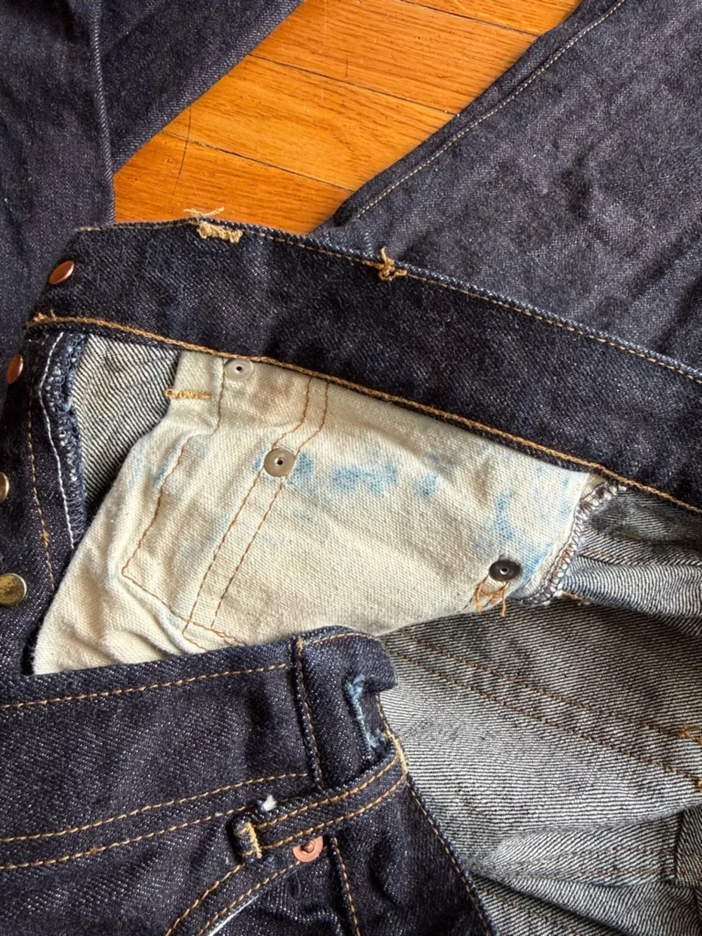 Schaeffers Garment hotel indigo blue denim wash handmade in Hollywood jeans 29 - Picture 7 of 10